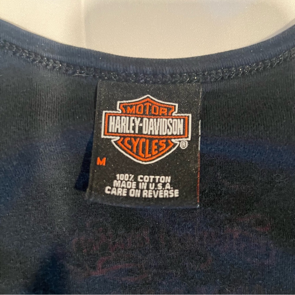 Harley-Davidson Black Sparkle Baby Tee | Size M - Picture 4 of 5